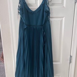 Lulu's Teal Ruffle Dress